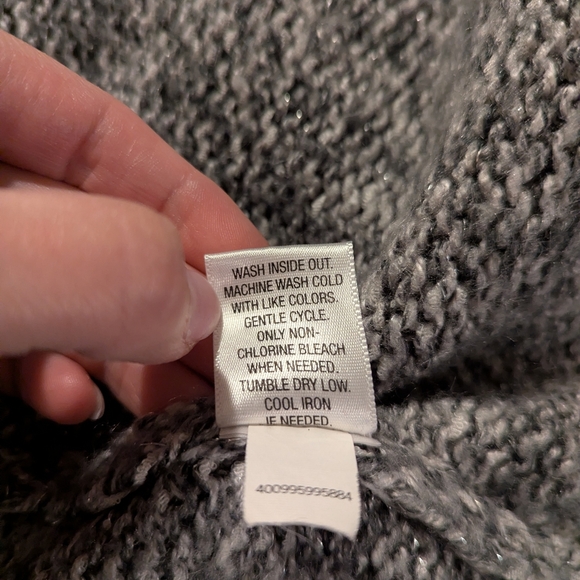 Apt 9 Open Front Charcoal Cardigan Size Large - Picture 6 of 6